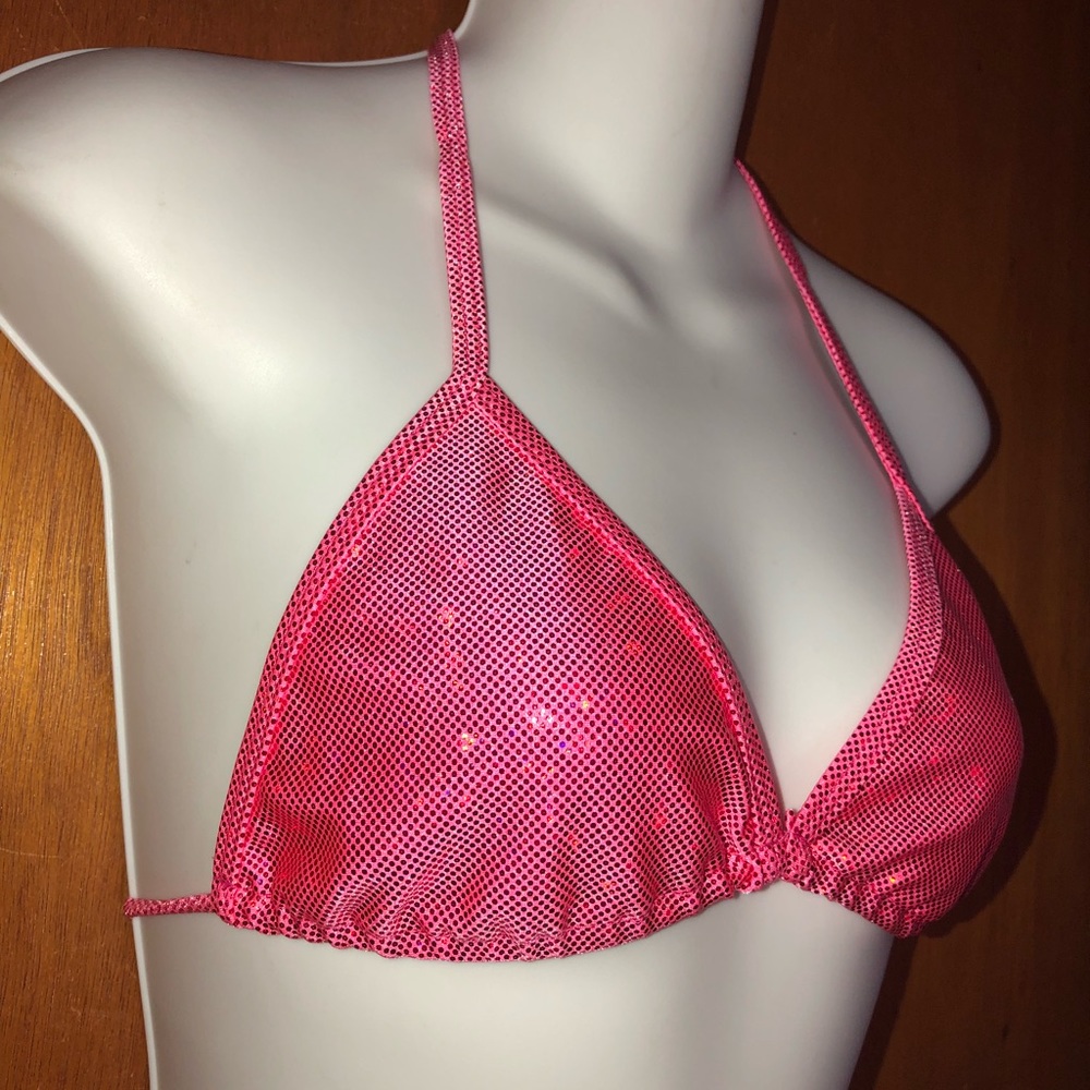 Folter Pink Sparkle Swim Top One Size Fits Most